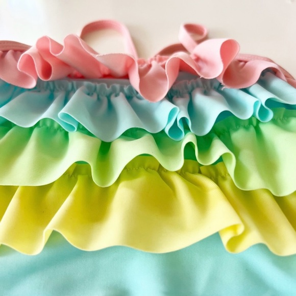 New Rainbow Ruffles Swimsuit NWT - Picture 5 of 15